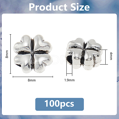 100Pcs Tibetan Style Zinc Alloy Beads TIBEB-DC0001-13-1