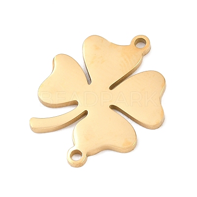 Saint Patrick's Day 304 Stainless Steel Shamrock Connector Charms STAS-Z183-04G-1