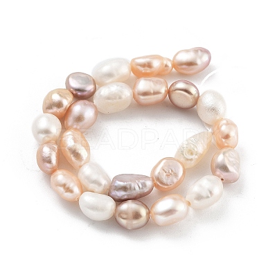Natural Cultured Freshwater Pearl Beads Strands PEAR-P062-32E-1