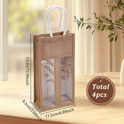 4Pcs Jute Tote Bags ABAG-WA0001-27-1