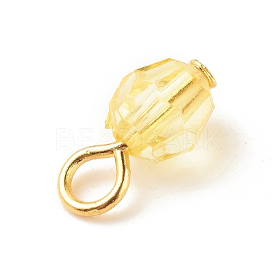 Faceted Transparent Acrylic Charms PALLOY-JF01601-02-1