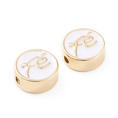 Brass Enamel Beads KK-F814-02G-1