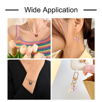 54Pcs 9 Colors Acrylic Alloy Pendants MACR-TA0001-60-1