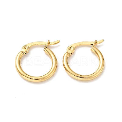 PVD Vacuum Plating 201 Stainless Steel Hoop Earrings for Women LS-EJEW-G260-02E-G-1