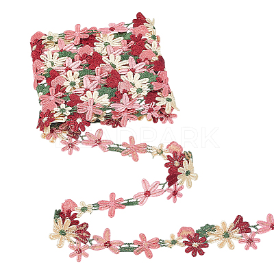 5 Yards Polyester Embroidery Lace Trim OCOR-NB0002-37-1