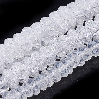 Synthetic Crackle Quartz Beads Strands X-G-S285-09-1