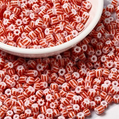 8/0 Opaque Colours Seep Glass Seed Beads SEED-F003-04B-14-1
