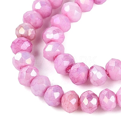 Anti-Tarnish Electroplate Rondelle Glass Beads Strands EGLA-T021-3mm-17-13-1