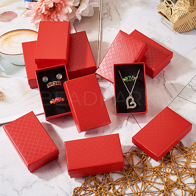 Rectangle Cardboard Paper Jewelry Box LS-CON-TAC0015-01D-1