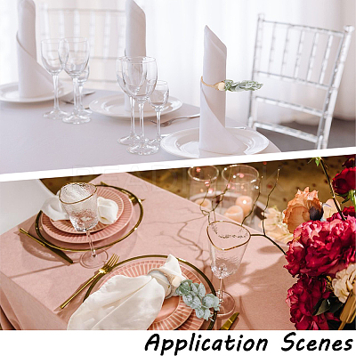 6Pcs PVC Leaf Napkin Rings AJEW-GF0011-03B-1
