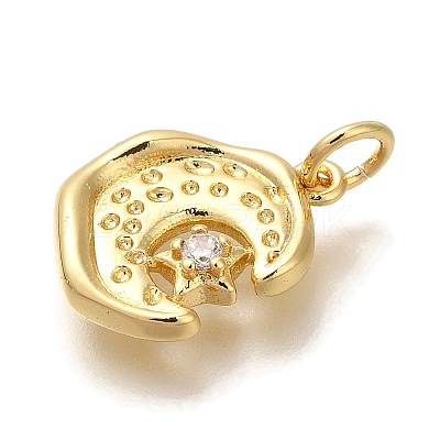Rack Plating Brass Micro Pave Cubic Zirconia Pendants KK-I720-41G-1