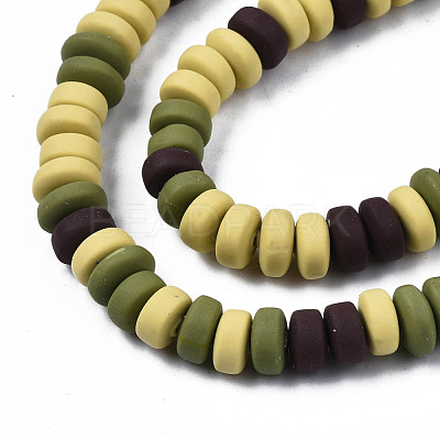 Handmade Polymer Clay Beads Strands CLAY-N008-008W-1