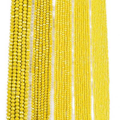 Electroplate Glass Beads Strands EGLA-A044-P1mm-A04-1