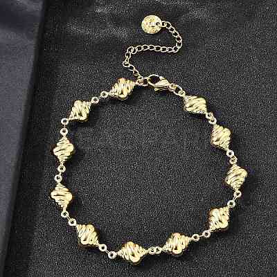 304 Stainless Steel Link Bracelets for Women BJEW-P354-04C-G-1