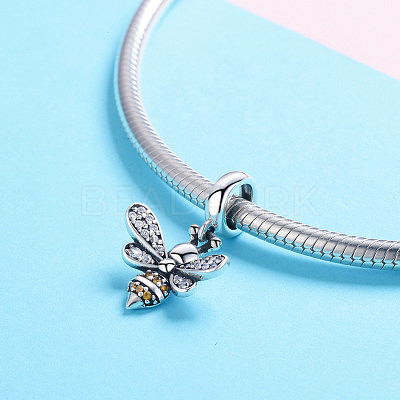 Thailand 925 Sterling Silver European Dangle Charms STER-FF0007-013AS-1
