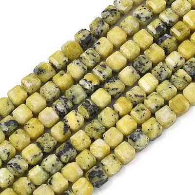 Natural Yellow Turquoise(Jasper) Beads Strands G-F797-A23-01-1