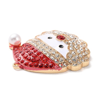 Christmas Zinc Alloy Rhinestone Pendnats PALLOY-K008-01E-KCG-1
