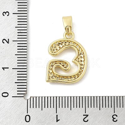 Brass Micro Pave Cubic Zirconia Pendants ZIRC-C012-01G-07-1