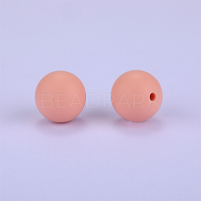 Round Silicone Focal Beads SI-JX0046A-84-1