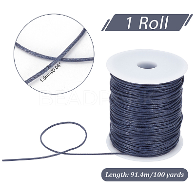 1 Roll Waxed Cotton Thread Cords YC-PH0002-43A-1