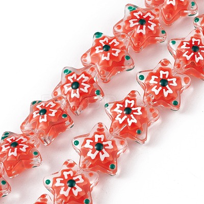 Transparent Glass Beads Strands LAMP-F029-03E-1