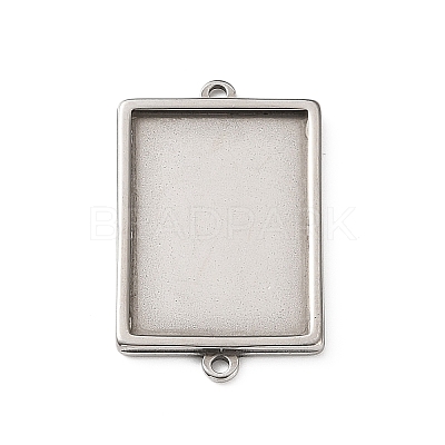 304 Stainless Steel Connector Cabochon Settings STAS-Z201-04P-01-1