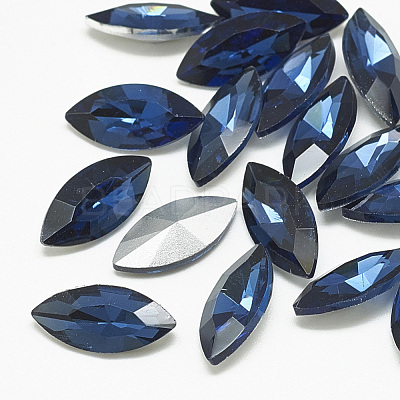 Pointed Back Glass Rhinestone Cabochons RGLA-T083-9x18mm-13-1