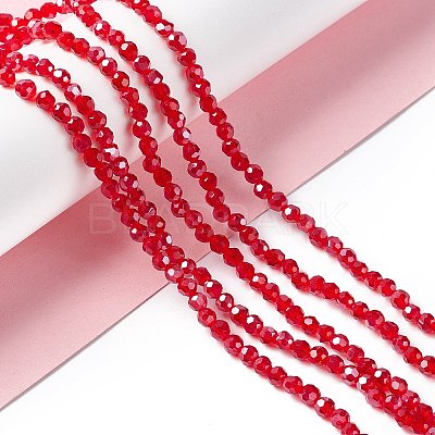Electroplate Glass Bead Strands LS-EGLA-R015-4mm-20-1
