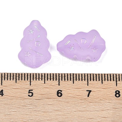 Frosted Transparent Acrylic Beads X1-OACR-P029-04B-02-1