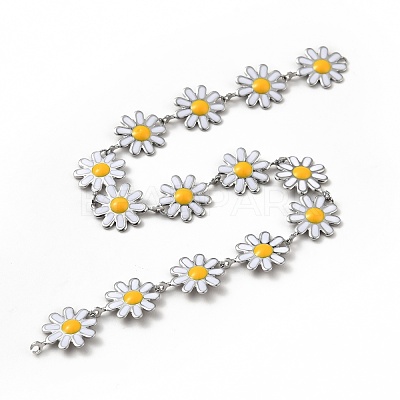 304 Stainless Steel Flower Link Chains CHS-C004-04B-P-1