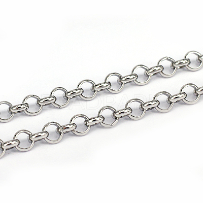 Tarnish Resistant 304 Stainless Steel Rolo Chains CHS-L001-28-5mm-1