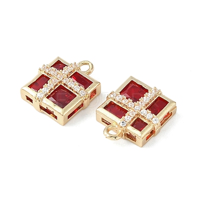 Brass Pave Cubic Zirconia Pendants KK-G462-44KCG-02-1