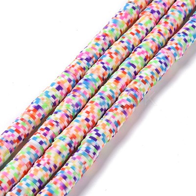 Handmade Polymer Clay Beads Strands CLAY-R091-8mm-02-1