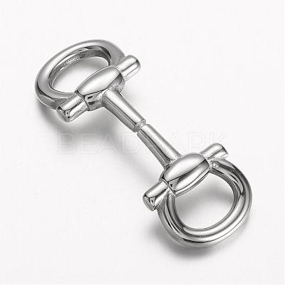 Tarnish Resistant 304 Stainless Steel Clasps STAS-D166-102P-1