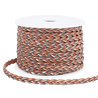 10m 3-Ply PU Leather Braided Cord LC-PH0001-07A-1