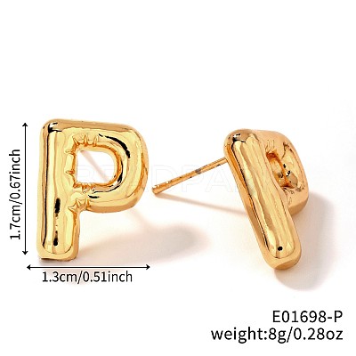 Brass Stud Earrings LS-UV9543-16-1