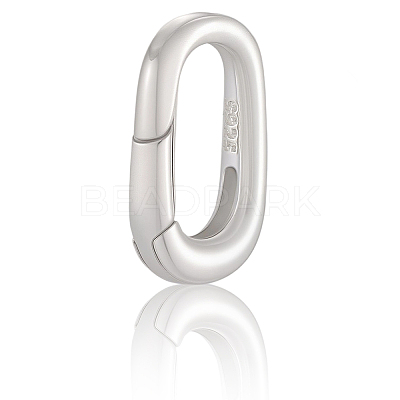 1Pc 925 Sterling Silver Spring Gate Rings STER-BBC0008-50C-1
