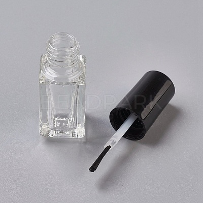 Transparent Glass Nail Polish Empty Bottle MRMJ-WH0026-02B-1
