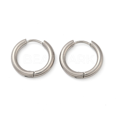 202 Stainless Steel Huggie Hoop Earrings X-EJEW-F111A-16mm-P-1