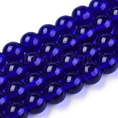Transparent Glass Beads Strands GLAA-T032-T8mm-15-1