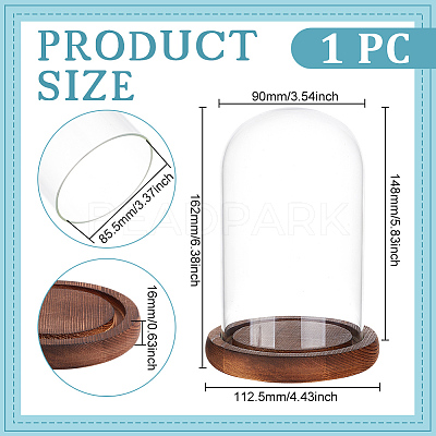 Glass Dome Cover DIY-WH0110-22-1