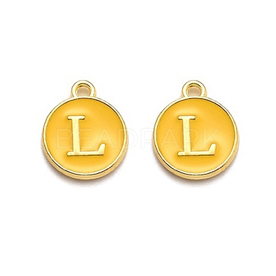 Golden Plated Alloy Enamel Charms LS-ENAM-Q437-13L-1