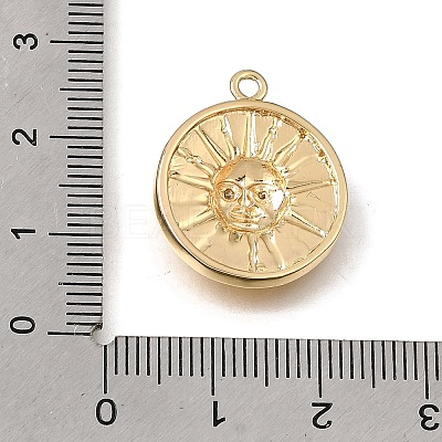 Brass Micro Pave Clear Cubic Zirconia Pendants CU-CBA7960-09G-1