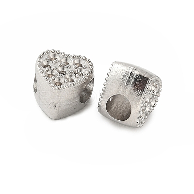 304 Stainless Steel European Bead Rhinestone Settings STAS-D307-01A-P-1