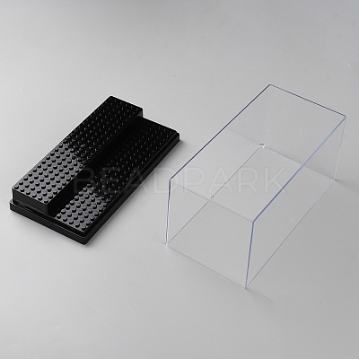 2-tier Transparent Acrylic Toys Action Figures Display Boxs ODIS-WH0030-135-1