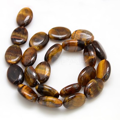 Natural Gemstone Tiger Eye Beads Strands X-G-L164-A-07-1