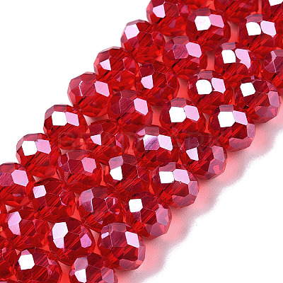 Electroplate Glass Beads Strands EGLA-A044-T8mm-A01-1