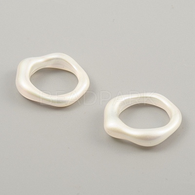 Candy Color Plastic Twist Wave Finger Ring for Women RJEW-WH0004-26C-1