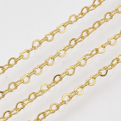 3.28 Feet Soldered Brass Heart Chains X-CHC-T008-03G-1