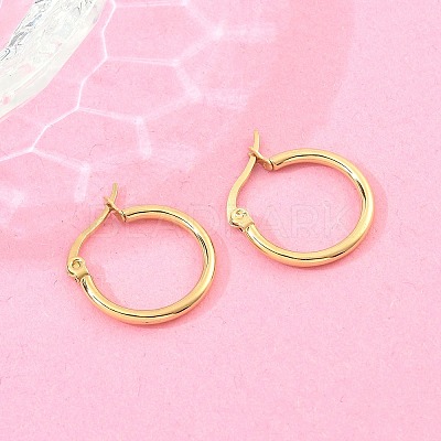 Ion Plating(IP) 304 Stainless Steel Hoop Earrings EJEW-N0016-11G-B-1